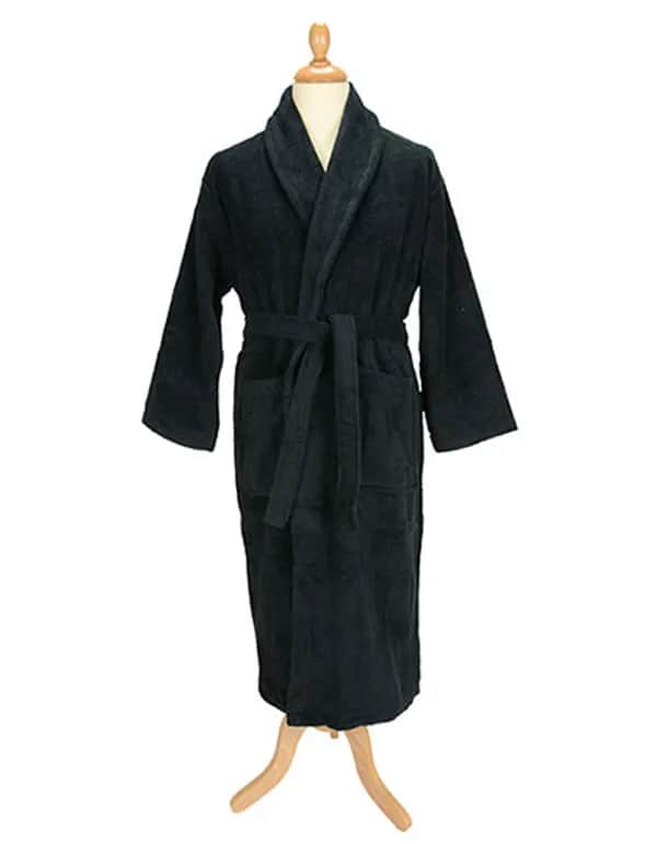 Bathrobe Shawl Collar - Black