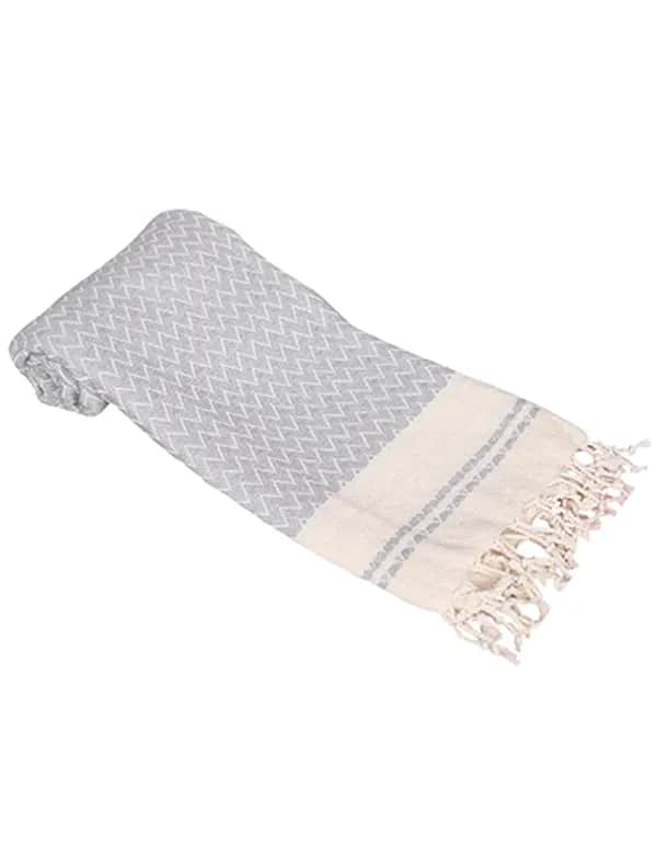 Hamam Towel Alanya - Grey/Cream