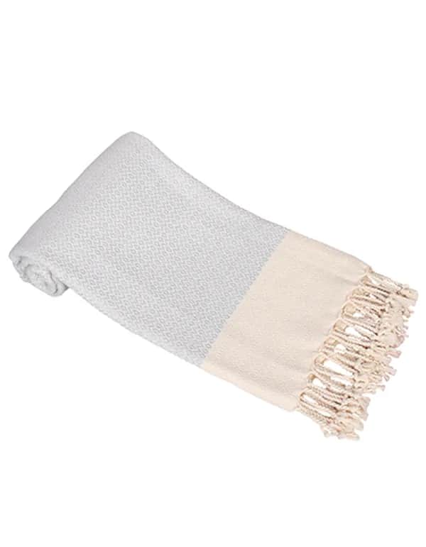 Hamam Towel Kemer - Grey/Cream