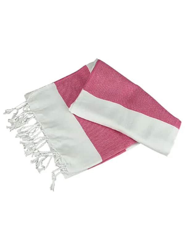 Hamamzz® Hamam Towel Antalya - White/Pink
