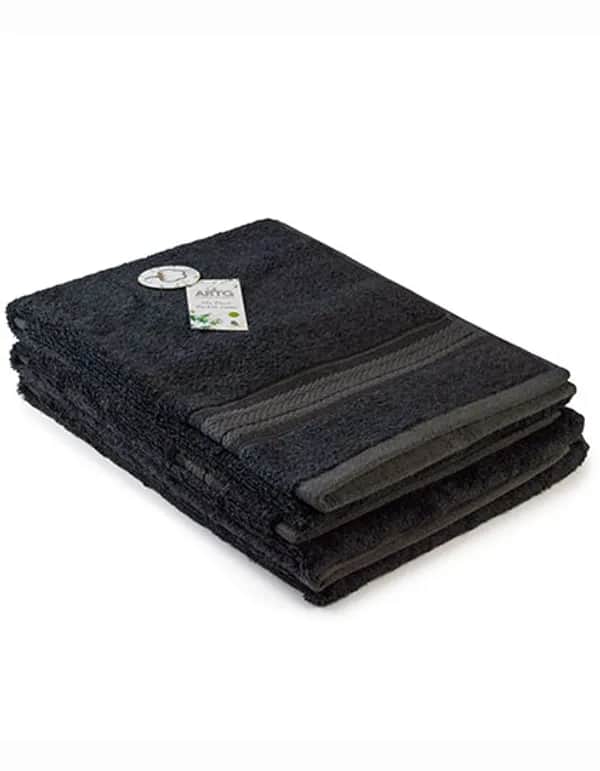 Natural Bamboo Hand Towel - Black