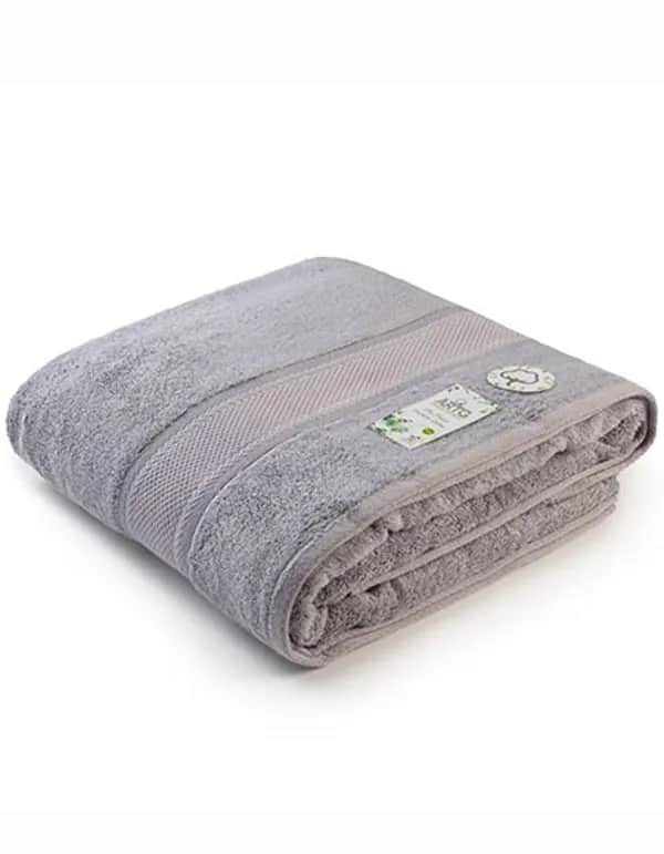 Natural Bamboo Beach Towel - Light Grey