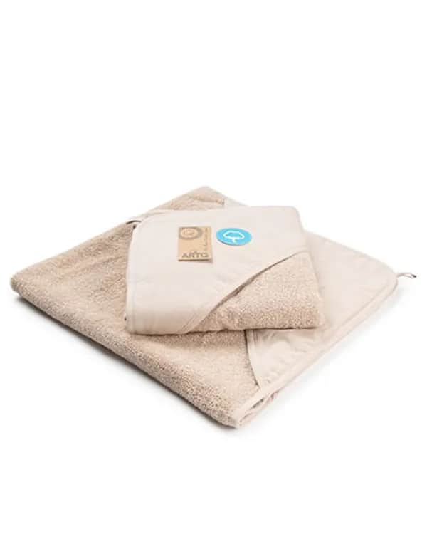 PRINT-Me® Baby Hooded Towel - Taupe/Taupe/Taupe