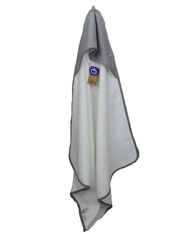 PRINT-Me® Baby Hooded Towel - White/Anthracite Grey/Anthracite Grey