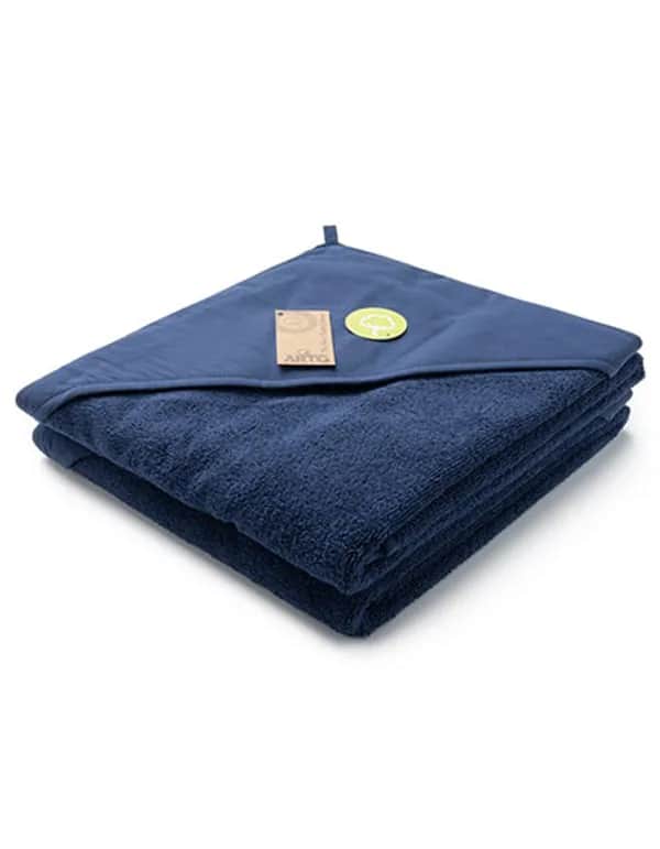 PRINT-Me® Baby Hooded Towel - French Navy
