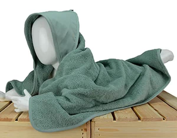 PRINT-Me® Baby Hooded Towel - Old Green