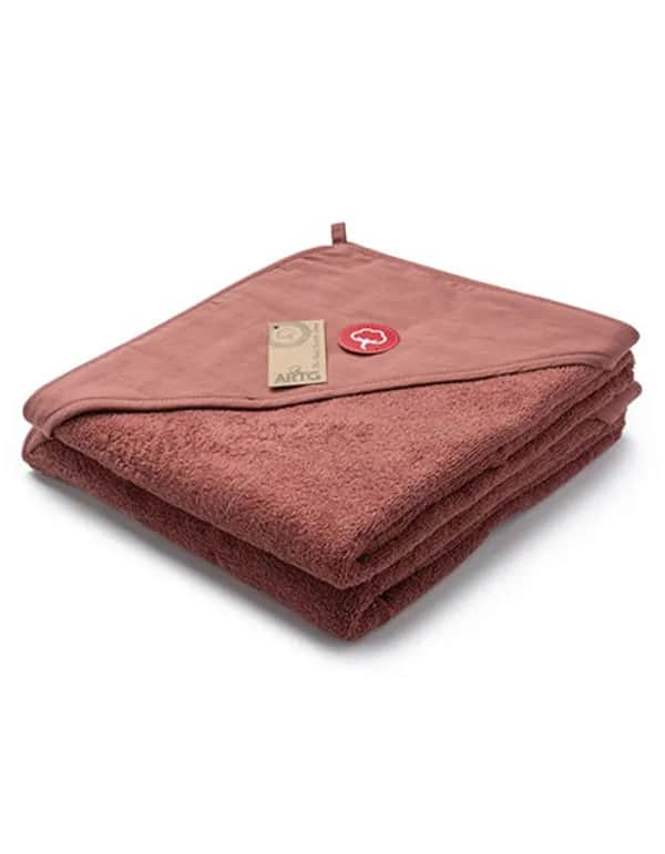 PRINT-Me® Baby Hooded Towel - Old Pink