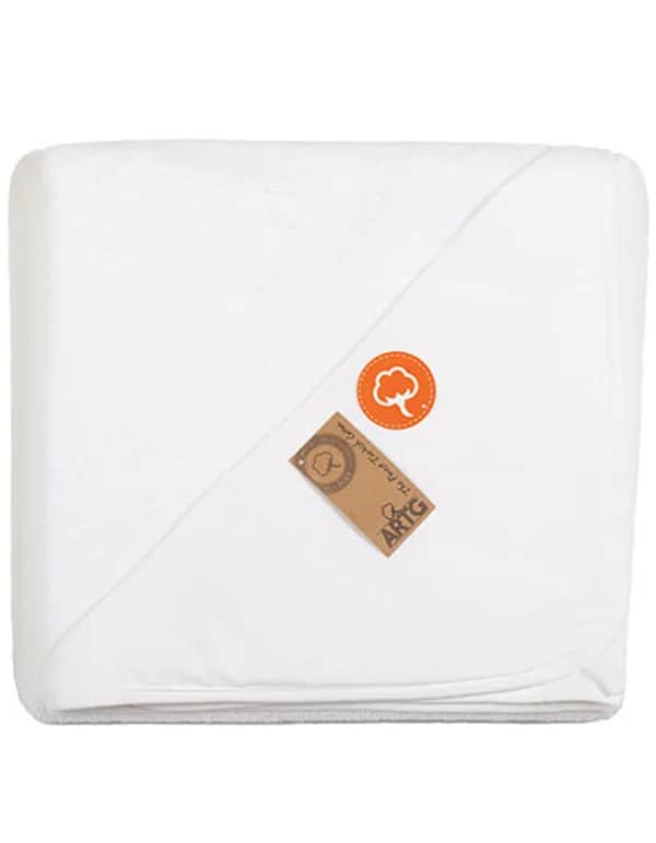 PRINT-Me® Baby Hooded Towel - White