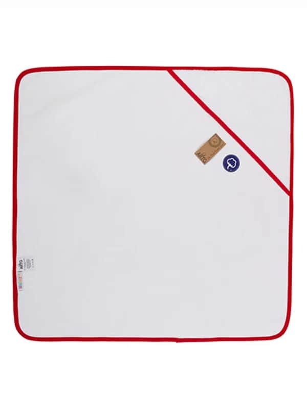 Babiezz® ALL-Over Sublimation Hooded Towel - White/Fire Red