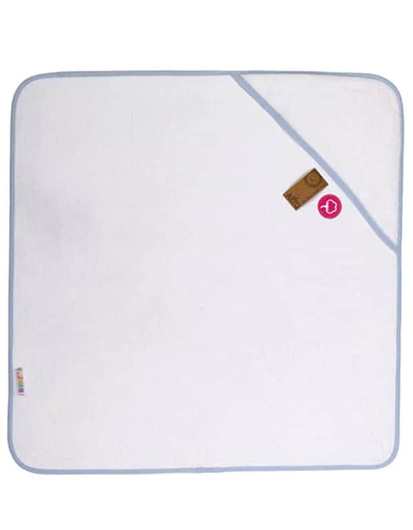 Babiezz® ALL-Over Sublimation Hooded Towel - White/Light Blue