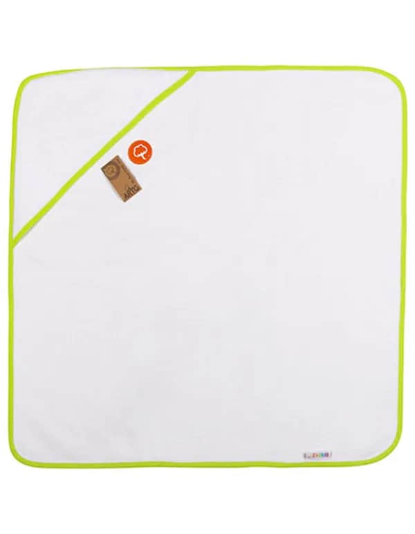 Babiezz® ALL-Over Sublimation Hooded Towel - White/Lime Green