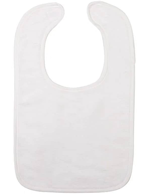 Babiezz® ALL-Over Sublimation Baby Bib - White/White