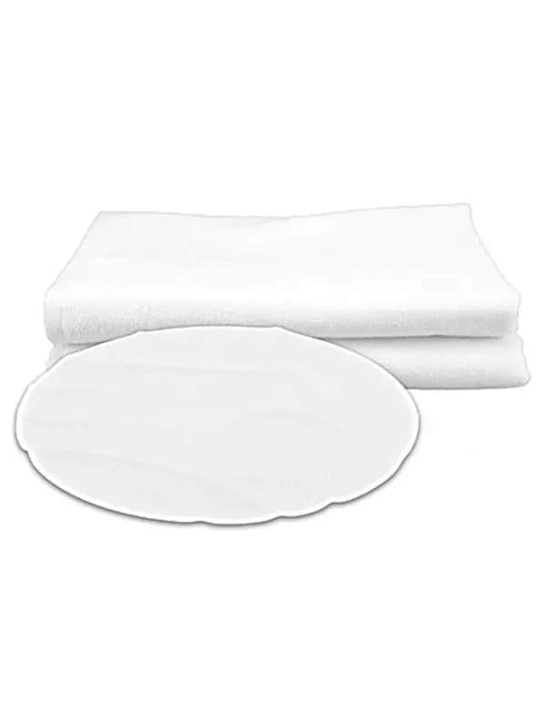 SUBLI-Me ALL-OVER Round Towel - White/White