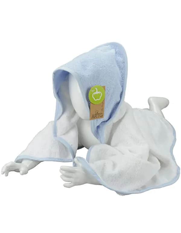 Babiezz® Hooded Towel - White/Light Blue/Light Blue