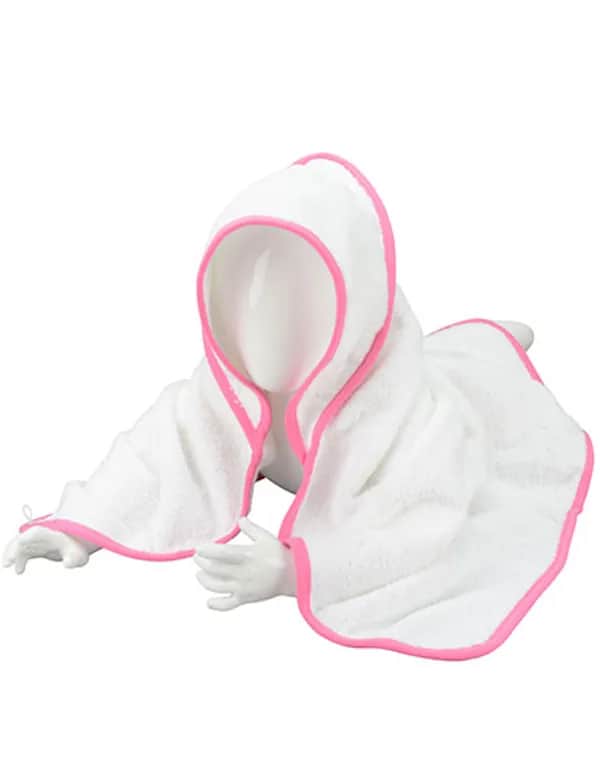 Babiezz® Hooded Towel - White/White/Pink