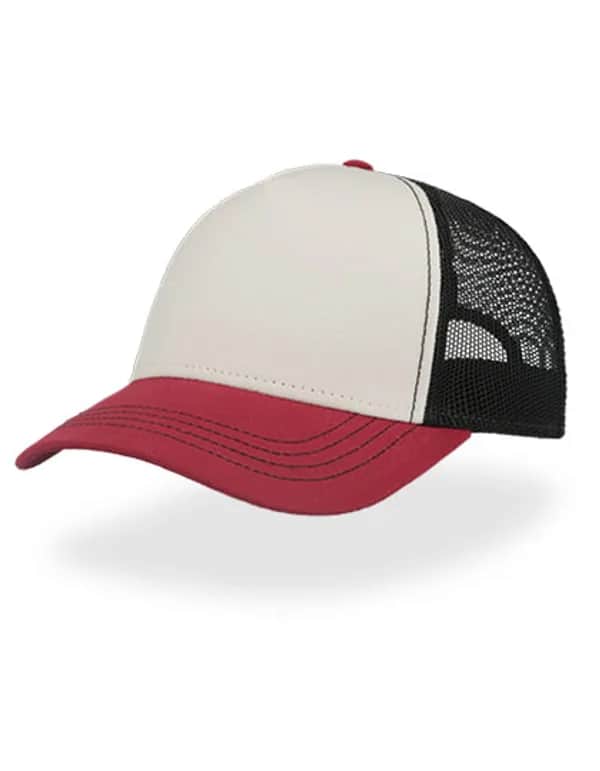 Rapper Canvas Cap Recycled - White/Burgundy/Black
