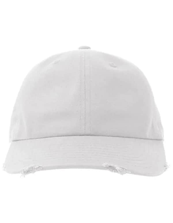 Dad Hat Destroyed-S - White