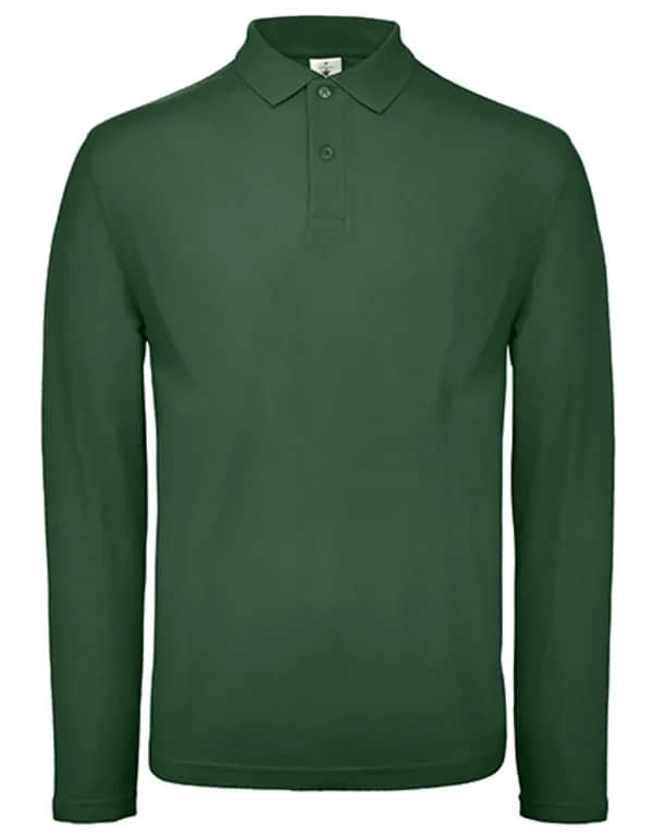 Men´s Long Sleeve Polo ID.001 - Bottle Green