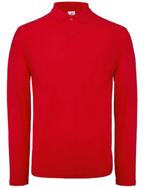Men´s Long Sleeve Polo ID.001 - Red