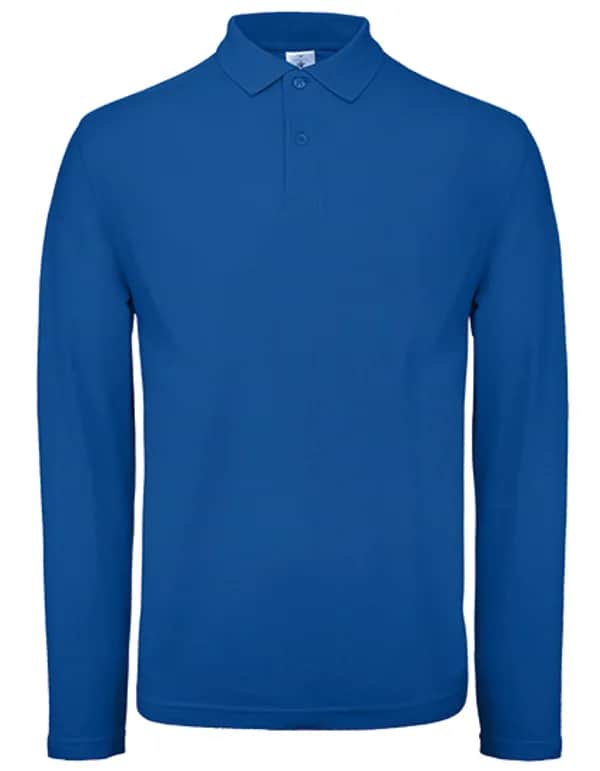 Men´s Long Sleeve Polo ID.001 - Royal Blue