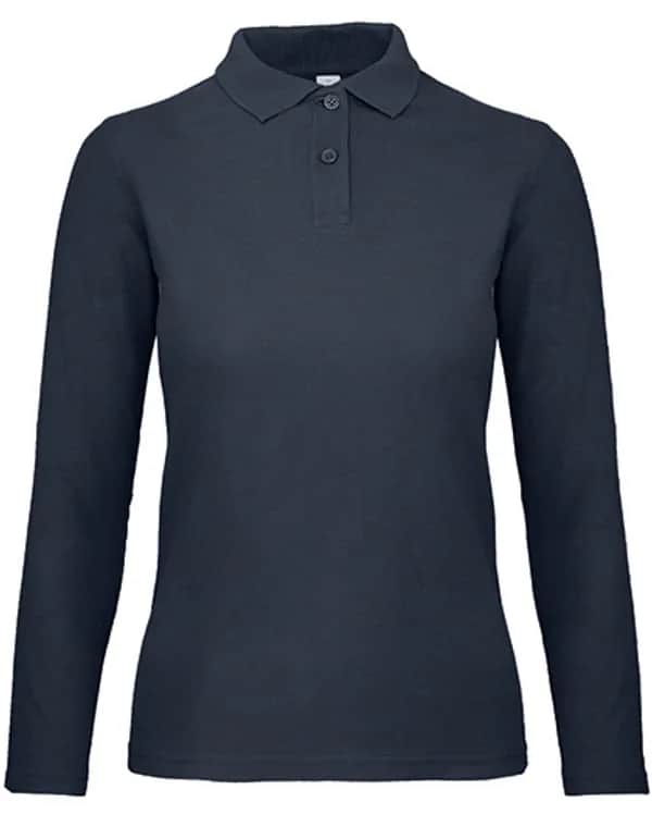 Women´s Long Sleeve Polo ID.001 - Navy