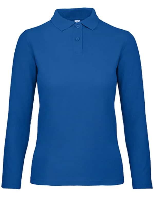 Women´s Long Sleeve Polo ID.001 - Royal Blue