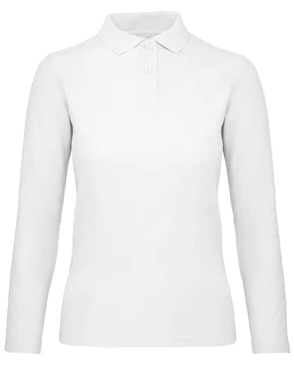 Women´s Long Sleeve Polo ID.001 - White
