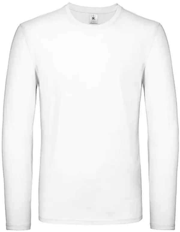 Men´s T-Shirt #E150 Long Sleeve - White