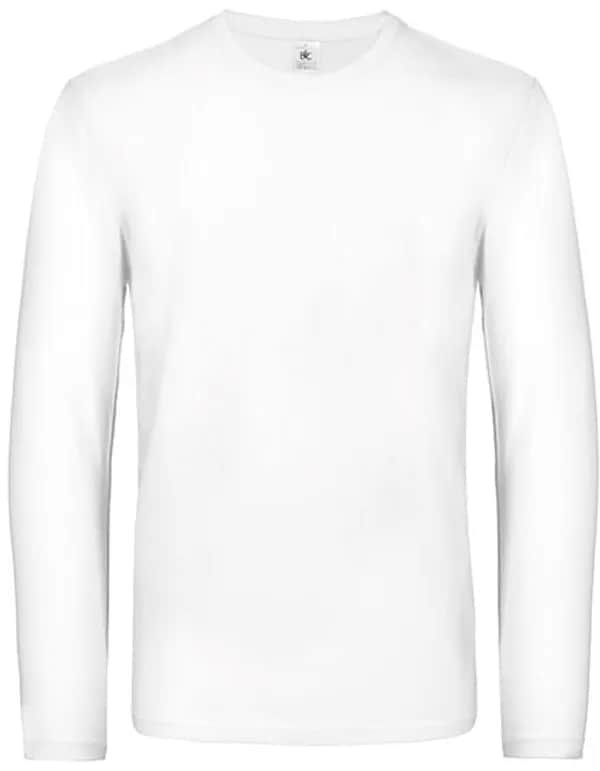 Men´s T-Shirt #E190 Long Sleeve - White