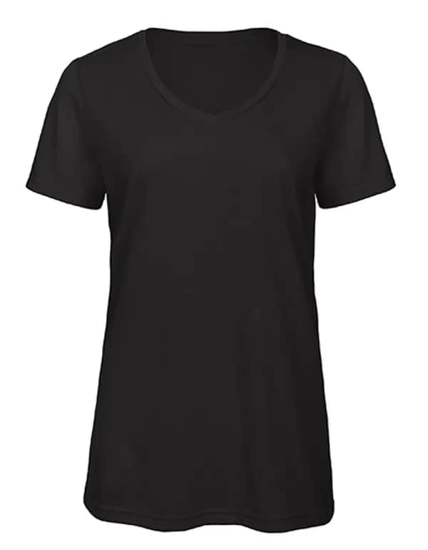 Women´s V-Neck Triblend T-Shirt - Black