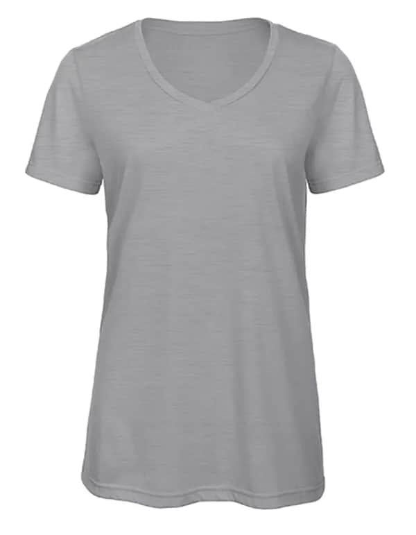 Women´s V-Neck Triblend T-Shirt - Heather Light Grey