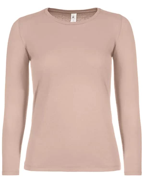 Women´s T-Shirt #E150 Long Sleeve - Millennial Pink