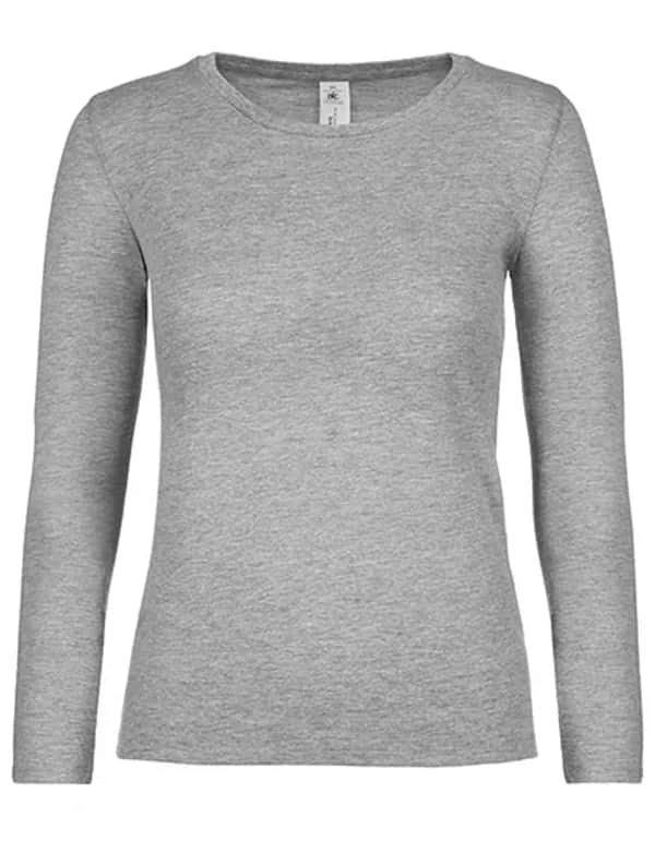 Women´s T-Shirt #E150 Long Sleeve - Sport Grey (Heather)