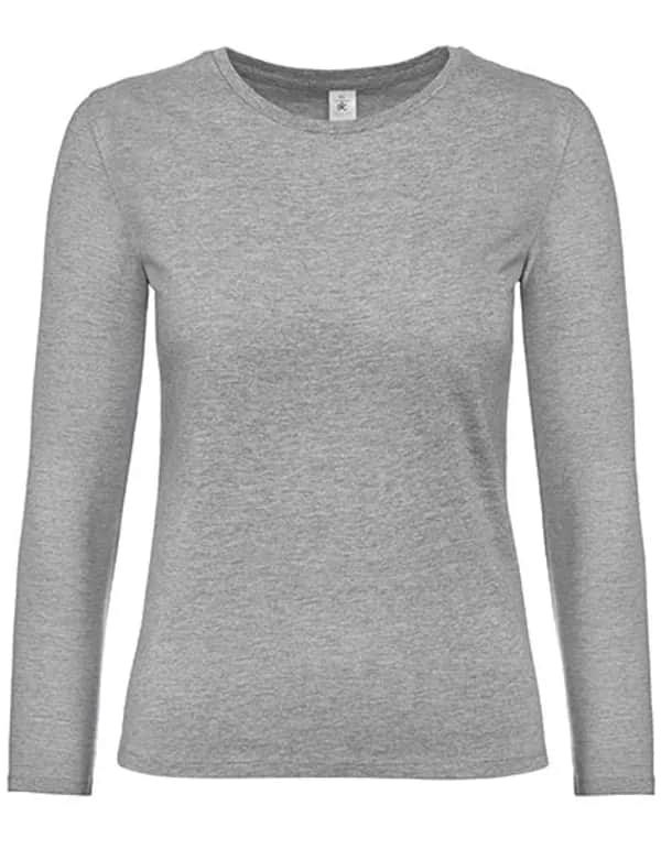 Women´s T-Shirt #E190 Long Sleeve - Sport Grey (Heather)