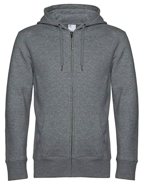 KING Zipped Hood Jacket_° - Heather Mid Grey