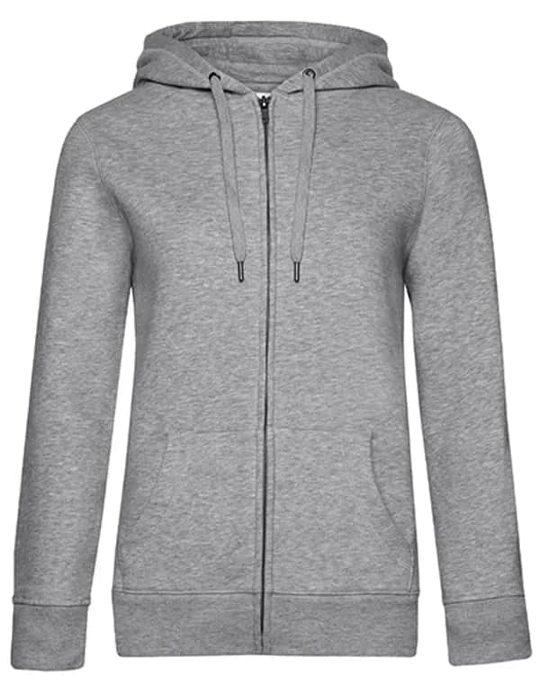 QUEEN Zipped Hood Jacket_° - Heather Grey