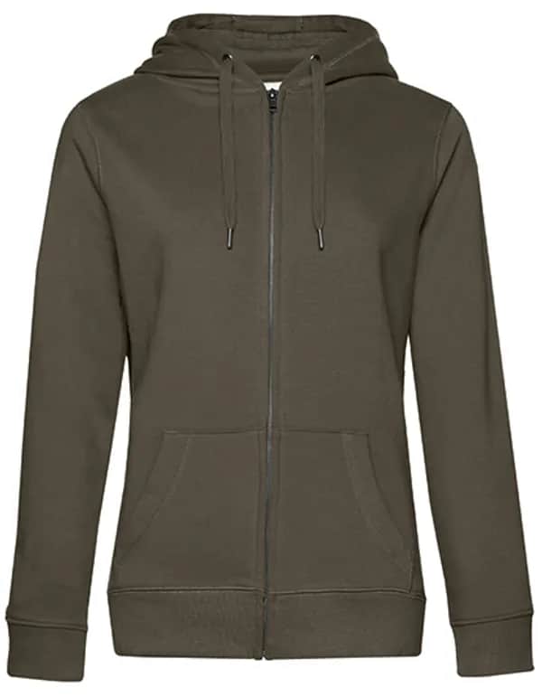 QUEEN Zipped Hood Jacket_° - Khaki