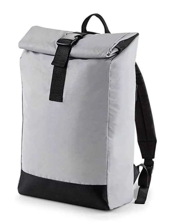 Reflective Roll-Top Backpack - Silver Reflective
