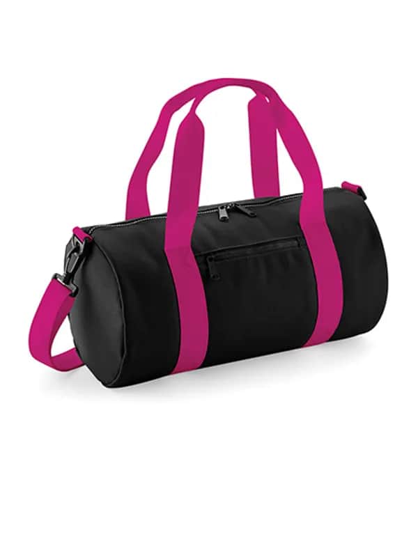Mini Barrel Bag - Black/Fuchsia