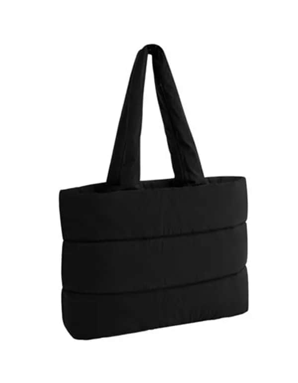Quilted tote Bag - Black