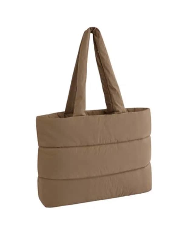 Quilted tote Bag - Earthy Green
