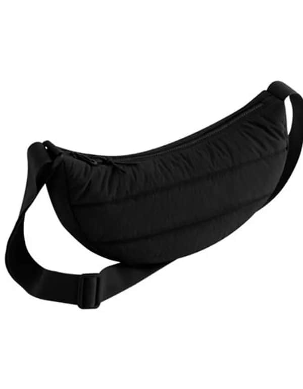 Quilted Cross Body Bag - Black
