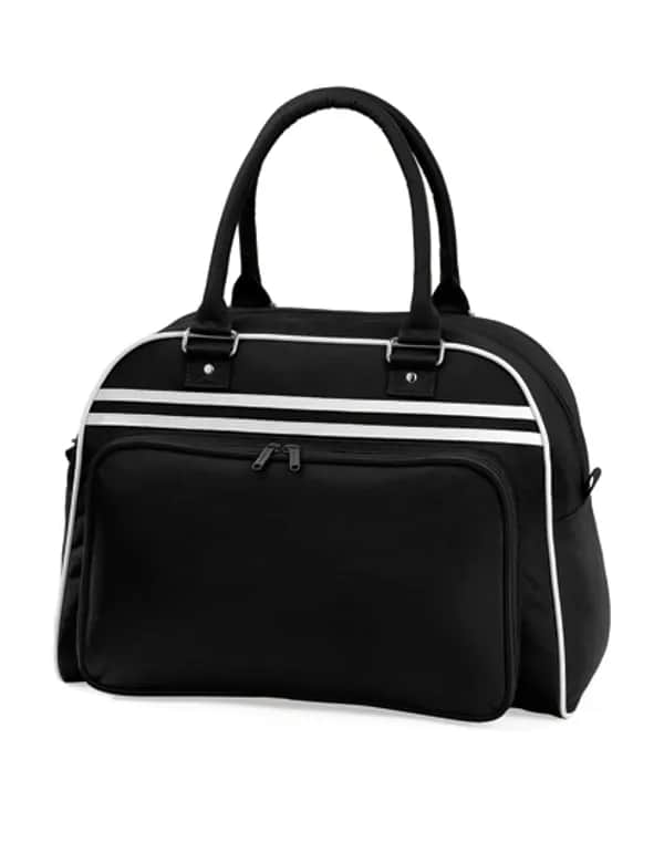 Retro Bowling Bag - Black/White