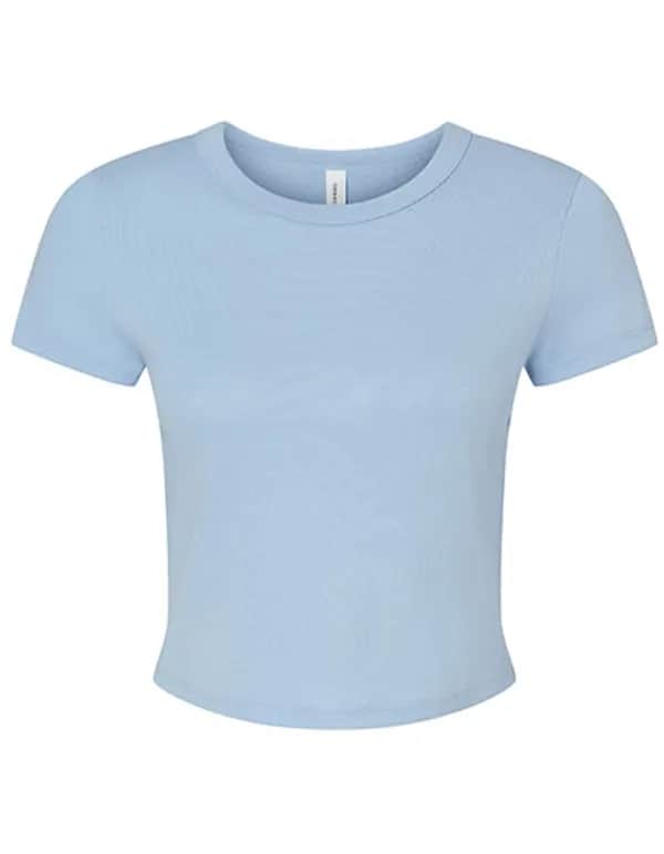 Women´s Micro Rib Baby Tee - Solid Baby Blue Blend