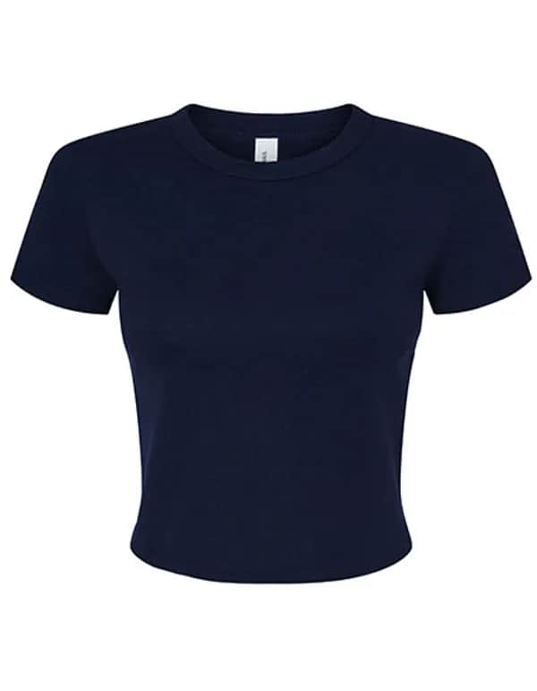 Women´s Micro Rib Baby Tee - Solid Navy Blend