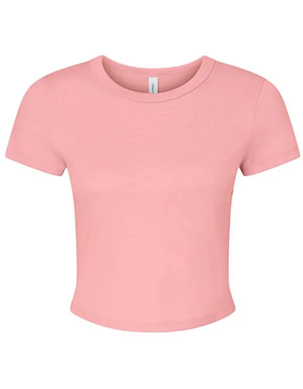 Women´s Micro Rib Baby Tee - Solid Pink Blend