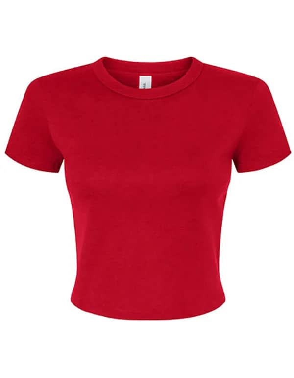 Women´s Micro Rib Baby Tee - Solid Red Blend