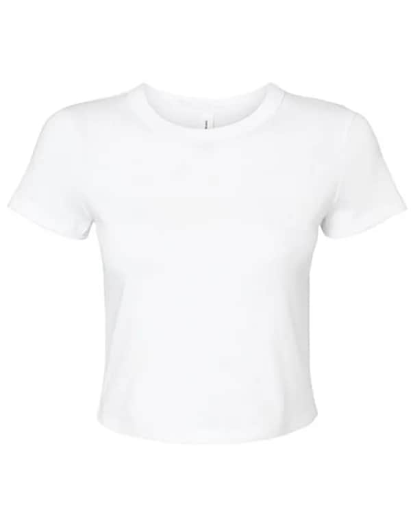 Women´s Micro Rib Baby Tee - Solid White Blend