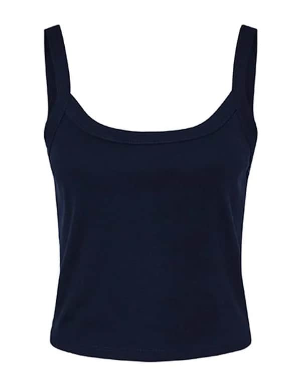 Women´s Micro Rib Spaghetti Strap Tank - Solid Navy Blend