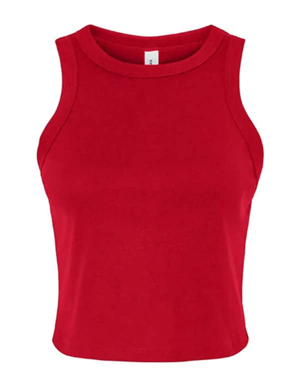 Women´s Micro Rib Racer Tank - Solid Red Blend